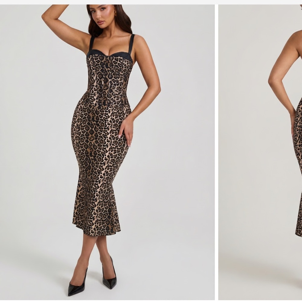 OhPolly leopard midi dress